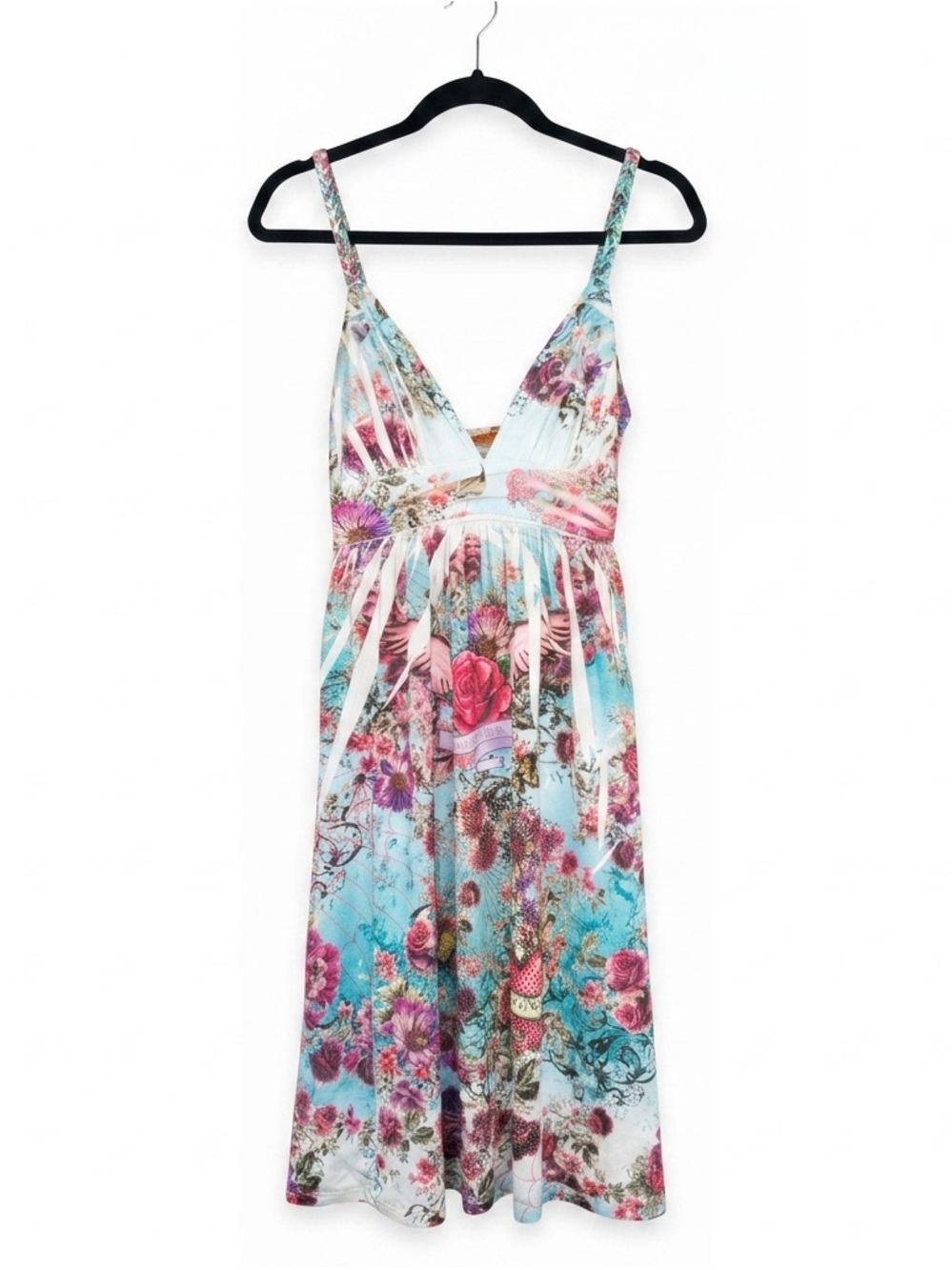 S-TWELVE Y2K Tattoo Print Babydoll Mini Dress, Size M
